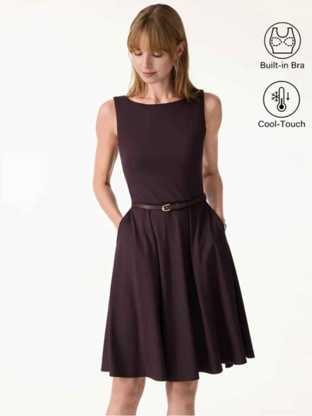 OGL Stretch Boatneck Mini Dress